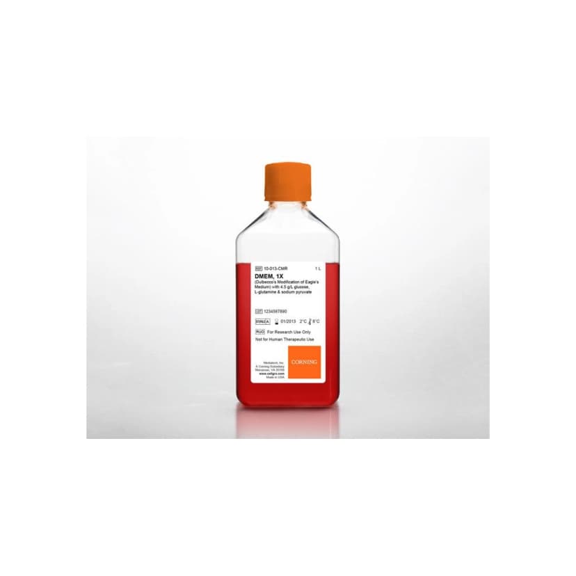 Corning® 10 L DMEM (Dulbeccos Modification of Eagles Medium) [+] 4.5 g/L glucose, L-glutamine, sodium pyruvate