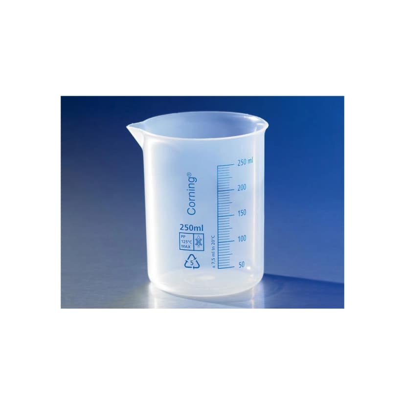 Corning Reusable Plastic Low Form 100mL Beaker, Polypropylene, Graduated