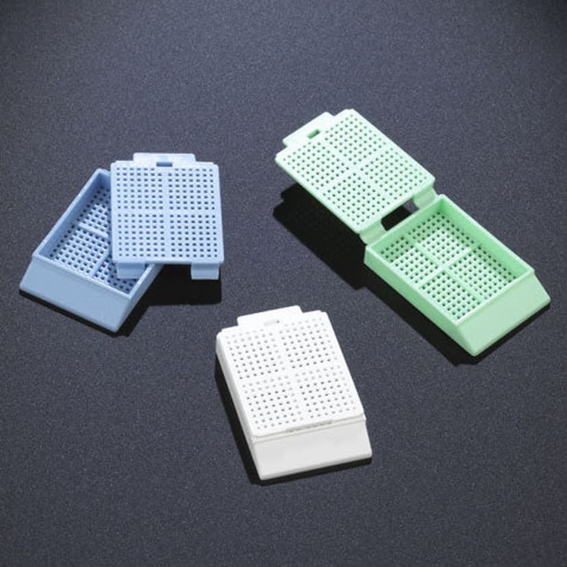Cassette, Biopsy Embedding with Attached Lid, 30° Writing Area, BLUE, 500/Dispenser Box, 2 Boxes/Unit