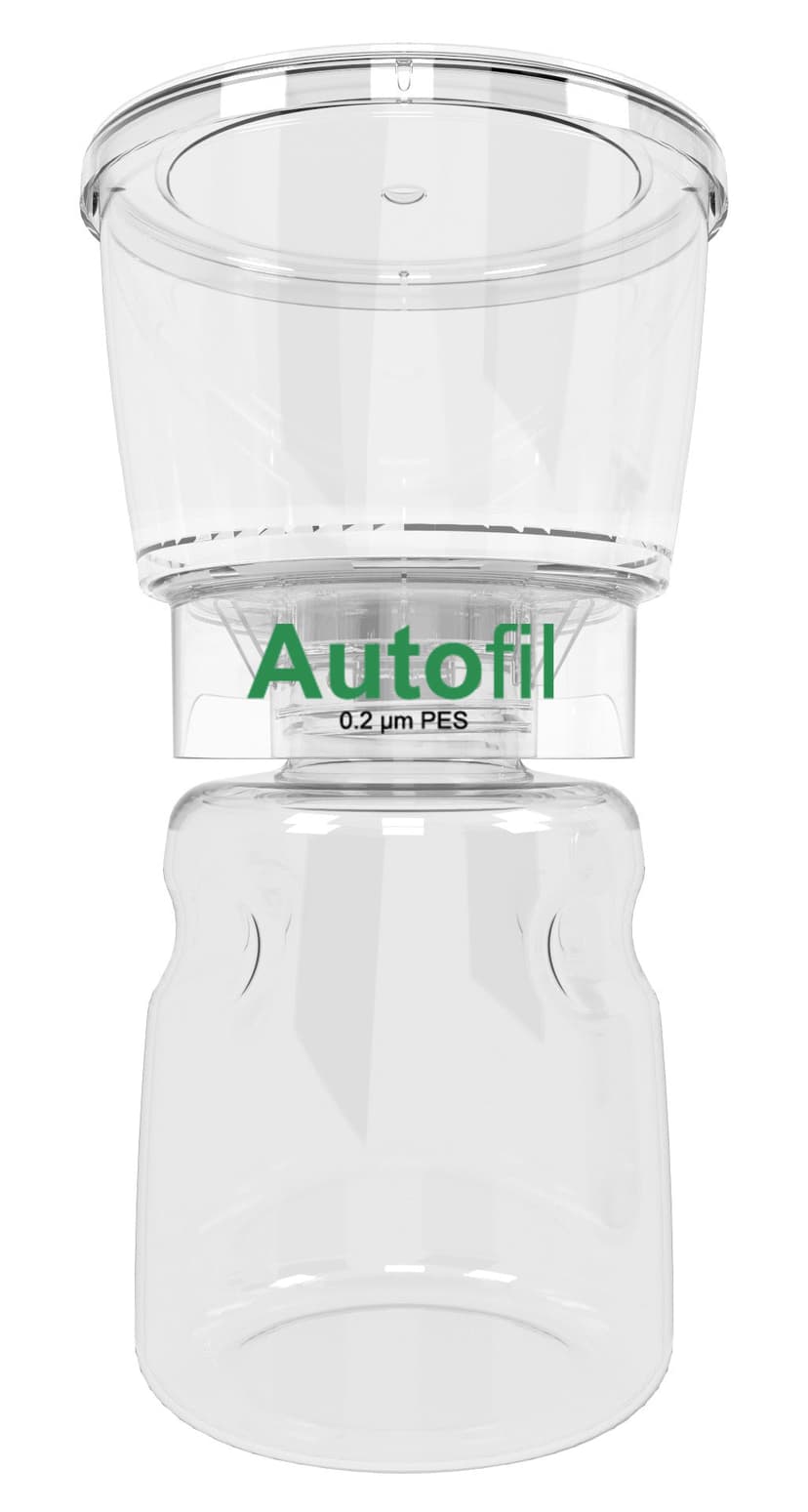 Autofil® Sterile Disposable Bottle Top Vacuum Filter Units with 0.2 µm Sterilizing PES Membrane, 500 mL, 12/CS