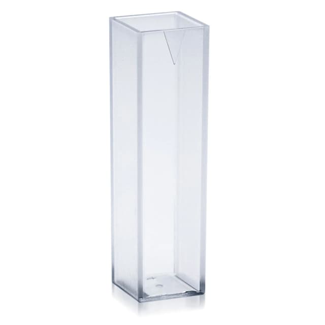 Cuvette, Spectrophotometer, Square, 4.5mL (10mm), PS, 2 Clear Sides, 100/Tray, 5 Trays/Unit