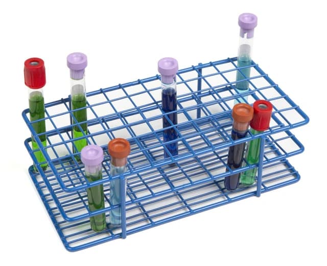 Coated Wire Tube Rack 10-13mm 9x12 Format, Blue,UOM: EA ,QTY:1