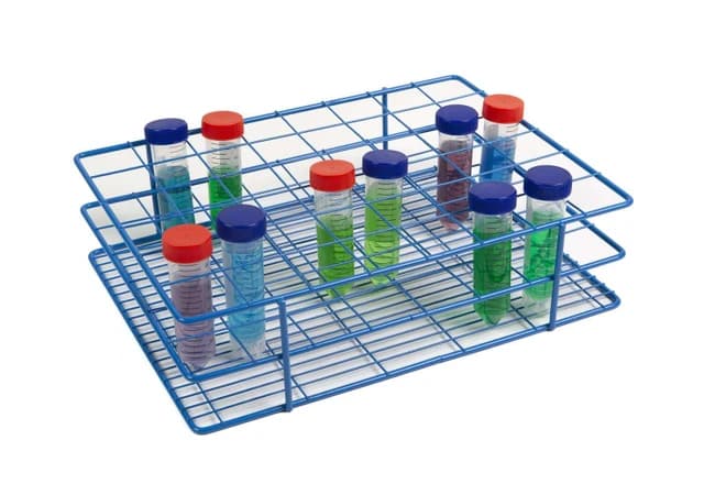 Coated Wire Tube Rack 35-40mm 6x8 Format, Blue,UOM: EA ,QTY:1