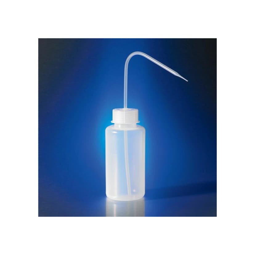 Corning 250mL Reusable Plastic Wide Mouth Wash Bottle, Low Density Polyethylene with GL-45 PP Screw Cap
