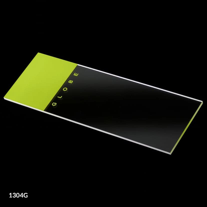 Microscope Slides, Glass, 25 x 75mm, 90° Ground Edges, Green Frosted, 72/Box, 20 Boxes/Case (10 Gross)