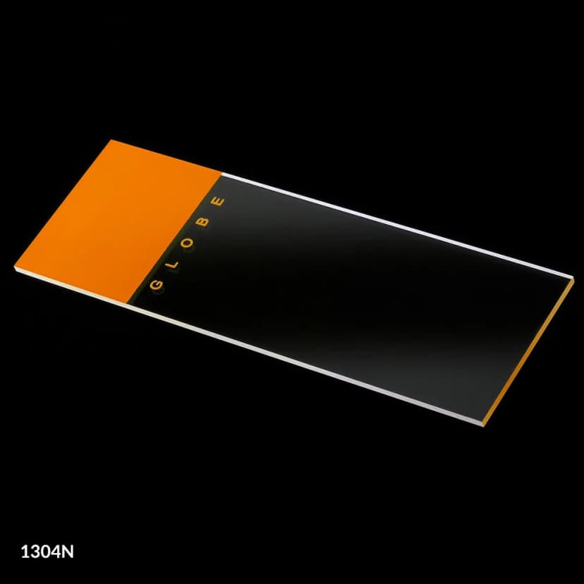 Microscope Slides, Glass, 25 x 75mm, 90° Ground Edges, Orange Frosted, 72/Box, 2 Boxes/Case (1 Gross)