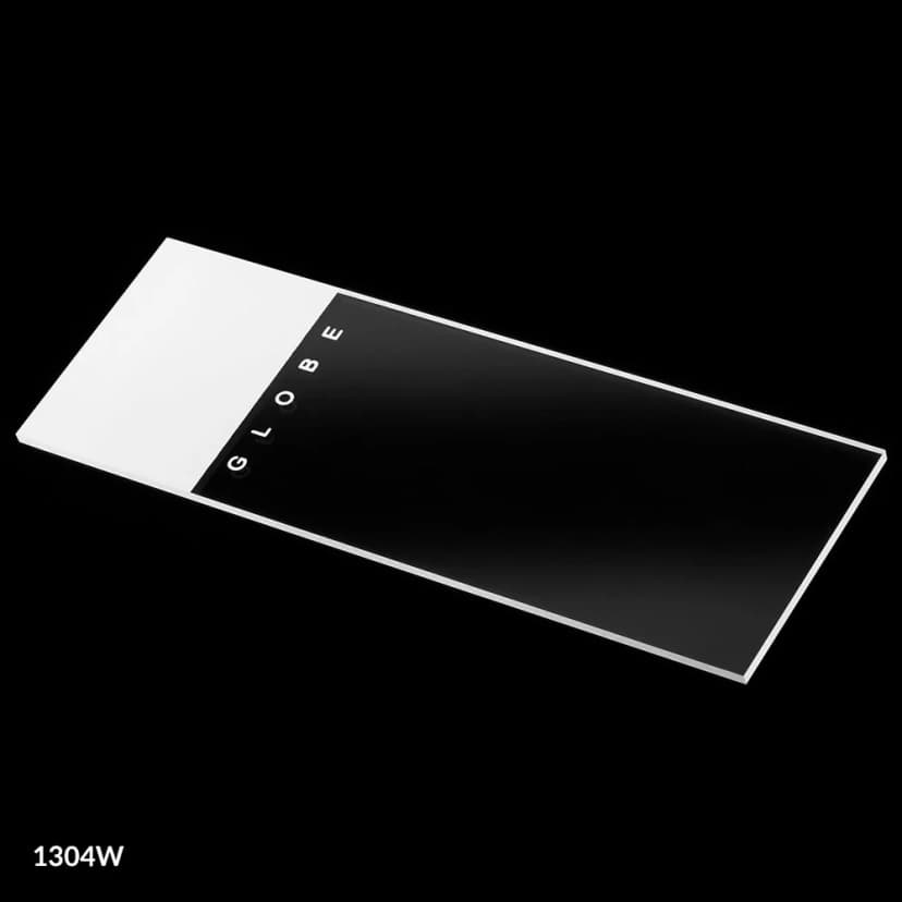 Microscope Slides, Glass, 25 x 75mm, 90° Ground Edges, White Frosted, 72/Box, 20 Boxes/Case (10 Gross)