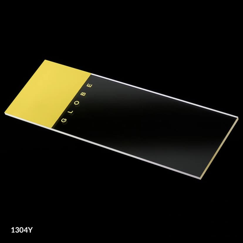 Microscope Slides, Glass, 25 x 75mm, 90° Ground Edges, Yellow Frosted, 72/Box, 20 Boxes/Case (10 Gross)