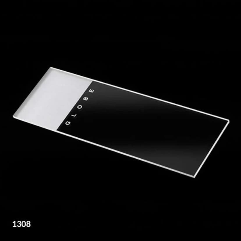 Microscope Slides, Glass, 25 x 75mm, 90° Ground Edges, Frosted, 1 End, Both Sides, 72/Box, 20 Boxes/Case (10 Gross)