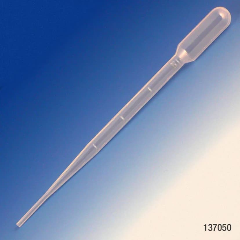 Transfer Pipet, 5.0mL, Blood Bank, Graduated to 2mL, 155mm, 500/Dispenser Box