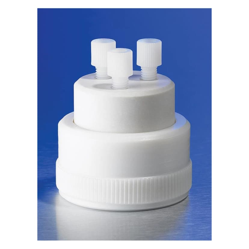 PYREX Three-Hole Mobile Phase Delivery Screw Cap, GL45