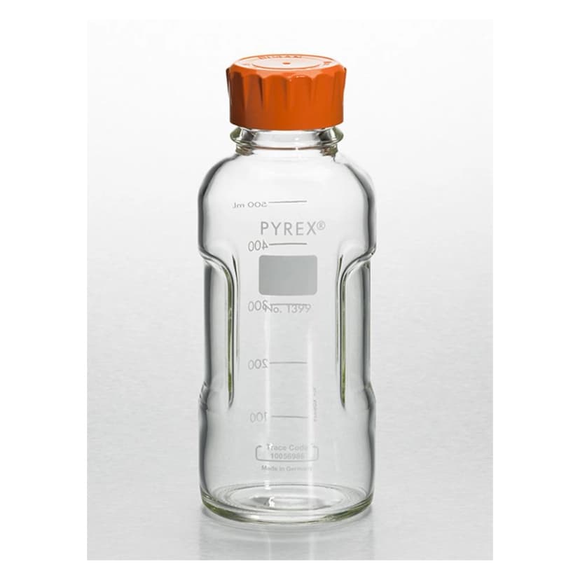 PYREX 1L Round Media Storage Bottles, with GL45 Screw Cap