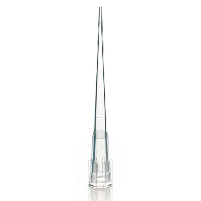 Pipette Tip, 0.1 - 10µL XL, Certified, Universal, Low Retention, Graduated, 45mm, Extended Length, Natural, STERILE, 96/Rack, 10 Racks/Box