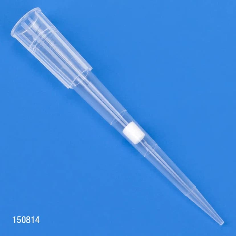 Filter Pipette Tip, 1 - 50µL, Certified, Universal, Low Retention, Graduated, 54mm, Natural, STERILE, 96/Rack, 10 Racks/Box