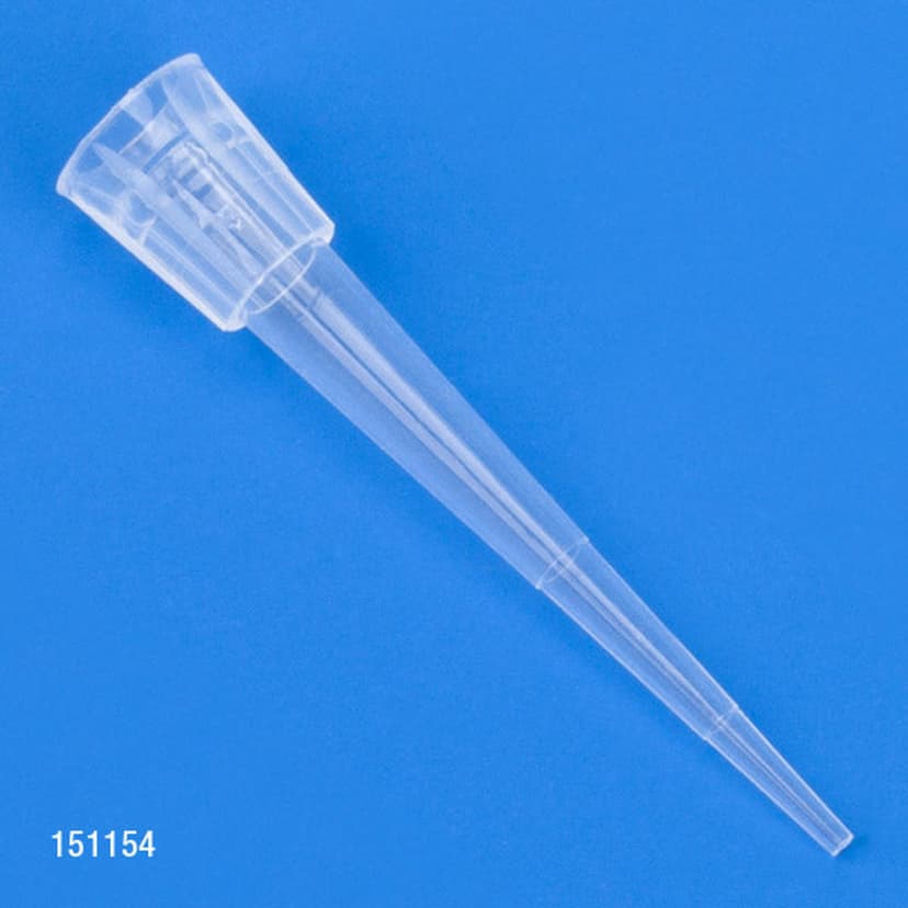 Pipette Tip, 0.1 - 10µL, Certified, Universal, Natural, 31mm, Pipetman Style, STERILE, 96/Rack, 10 Racks/Box