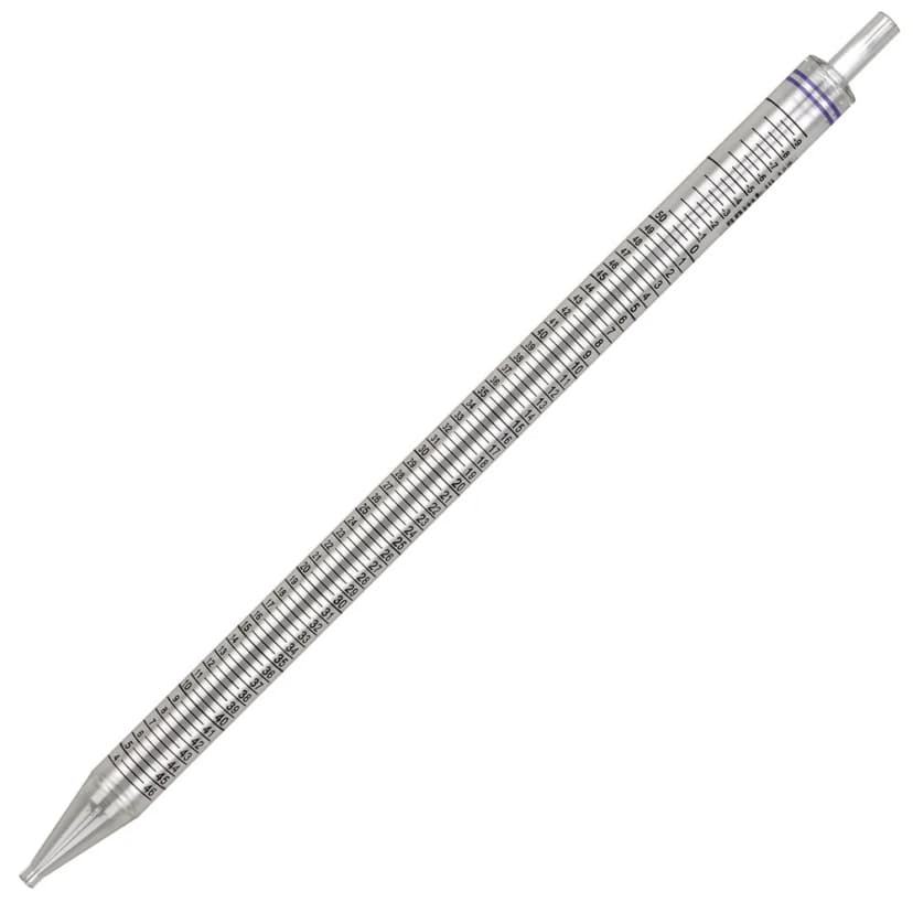 Serological Pipette, Diamond Essentials, 50mL, PS, Standard Tip, 345mm, STERILE, Purple Band, Individually Wrapped, Paper/Plastic, 25/Bag, 4 Bags/Unit