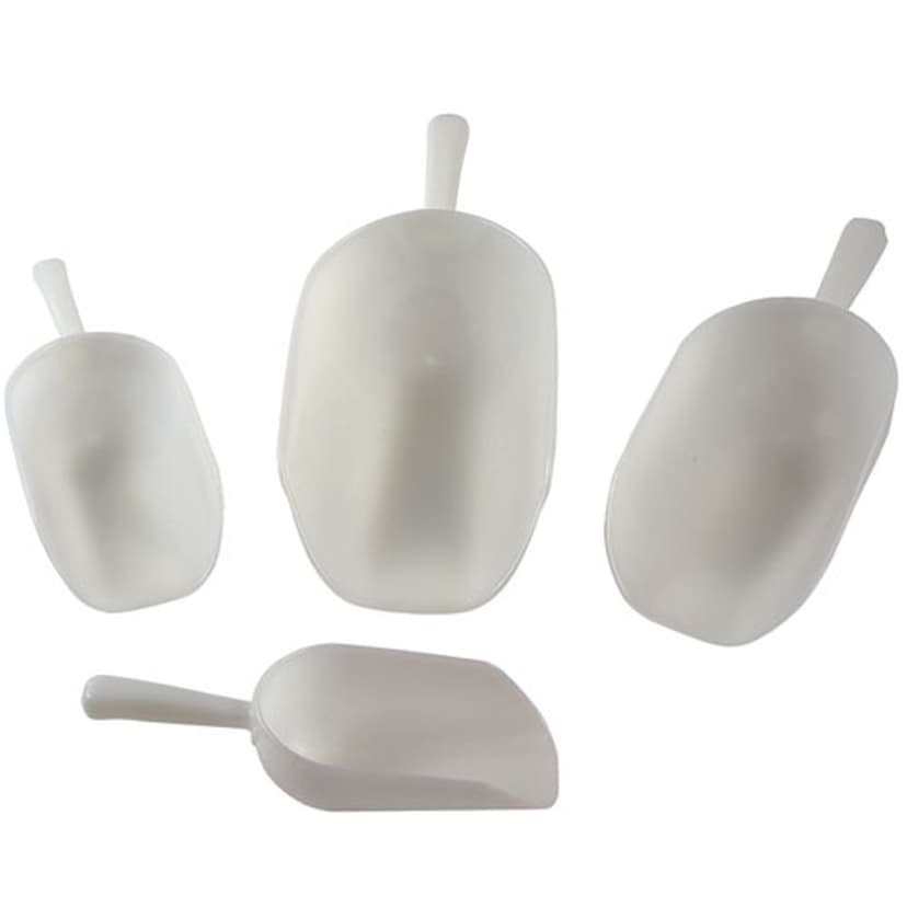 Scoop Economy Round Bottom, HDPE 250mL, 5/CS