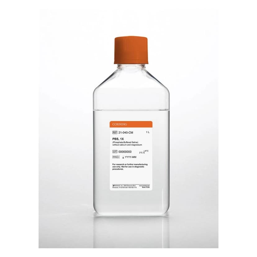 Corning® 1 L PBS (Phosphate Buffered Saline), 1x [-] calcium, magnesium