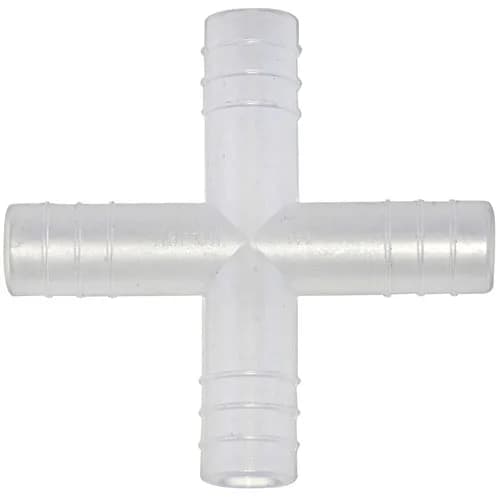 Tubing Connector 4 Way, PP 15mm, 100/CS