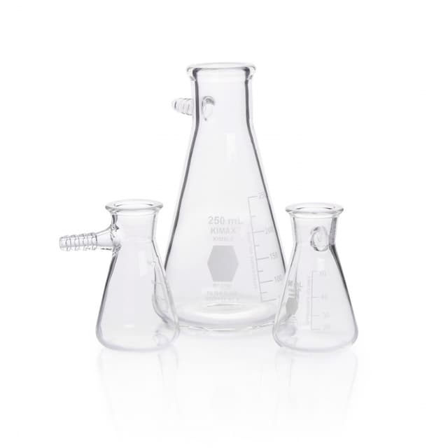 Graduated Filter Flask,Heavy-walled,Glass Side Arm ,SCALE,125ML