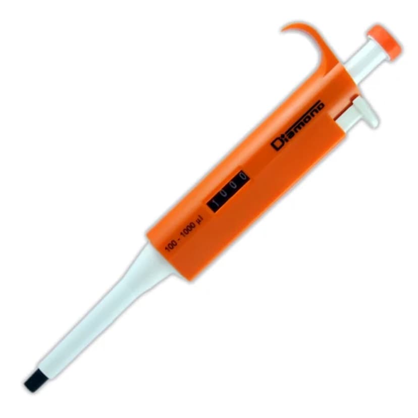 Pipette, Diamond, Adjustable Volume, 100 - 1000µL, Orange