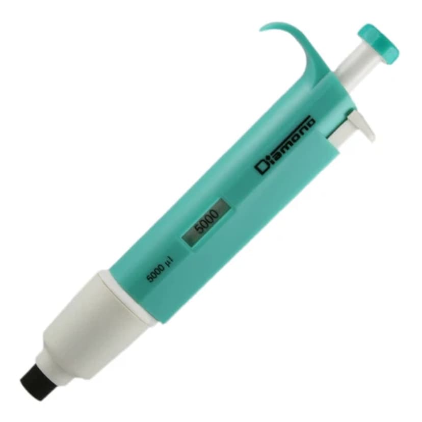 Pipette, Diamond, Fixed Volume, 5000µL (5mL), Light Green