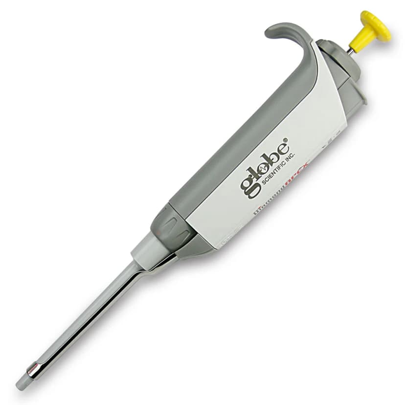Pipette, Diamond Apex, Fully Autoclavable, Adjustable Volume, 5 - 50µL, Yellow