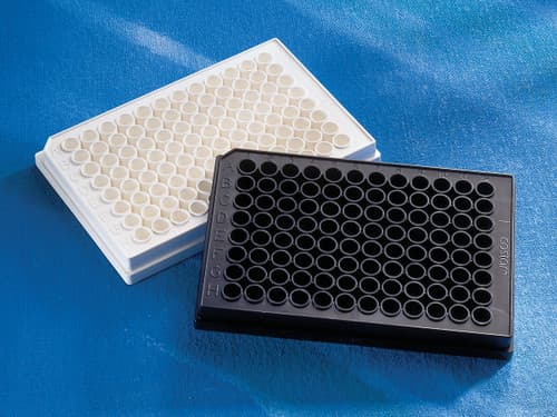 Corning 96 Well Black Round Bottom Polypropylene Not Treated Microplate, 25 per Bag, without Lids, Nonsterile