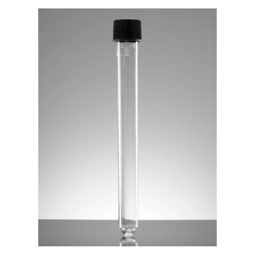 Falcon® 19mL Round Bottom Polystyrene Test Tube, with Screw Cap, Sterile, Individually Wrapped, 500/Case