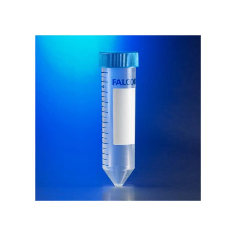 Falcon® 50mL High Clarity PP Centrifuge Tube, Conical Bottom, Sterile, 25/Bag, 500/Case