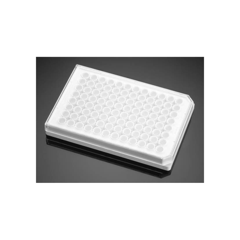 Falcon® 96 Well White Flat Bottom TC-Treated Microtest Assay Plate, with Lid, Sterile, 5/Pack, 50/Case