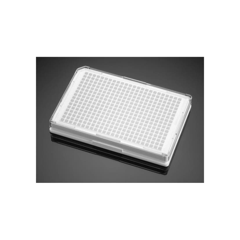 Falcon® 384 Well White Flat Bottom TC-Treated Microtest Microplate, with Lid, Sterile, 5/Pack, 50/Case
