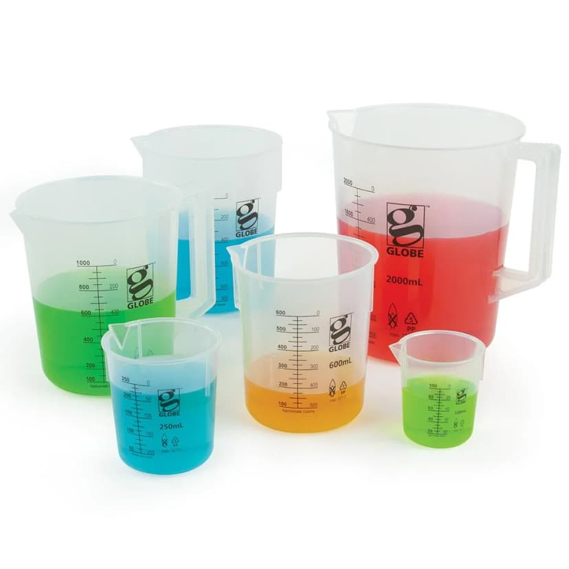 Beaker, Diamond Essentials, Griffin Style, Low Form, Printed Graduations, PP, 5000mL, 1/Bag