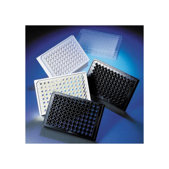 Corning 96 Well Black Round Bottom Polystyrene Not Treated Microplate, 25 per Bag, without Lid, Nonsterile