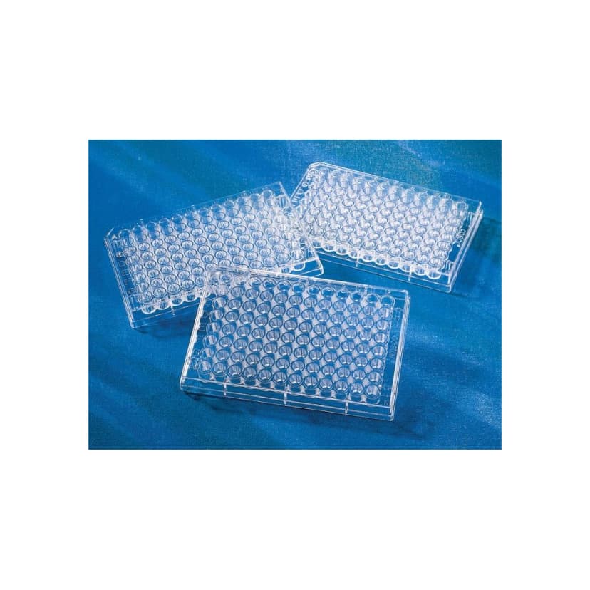 Corning 96 Well EIA/RIA Clear Round Bottom Polystyrene Not Treated Microplate, 25 per Bag, without Lid, Nonsterile