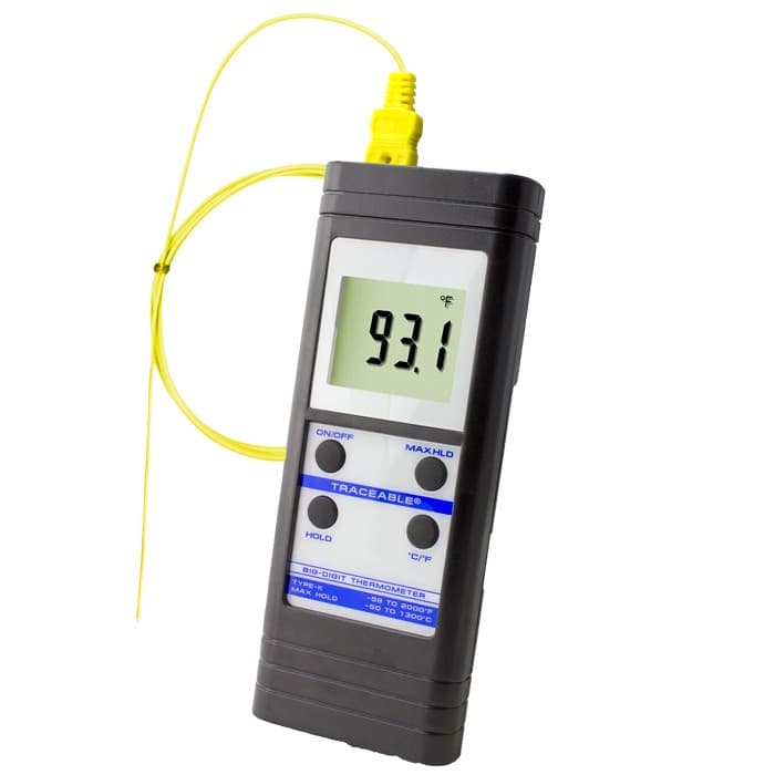 Traceable Big-Digit Type K Thermometer