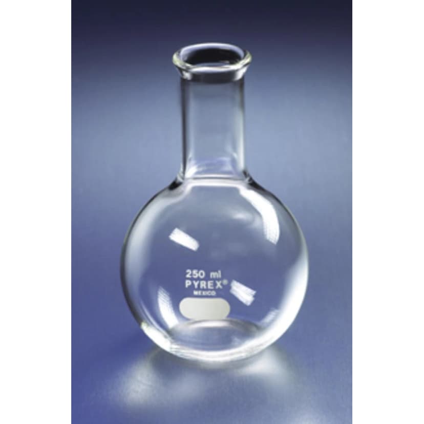 PYREX 6L Long Neck Boiling Flask, Flat Bottom and Tooled Mouth