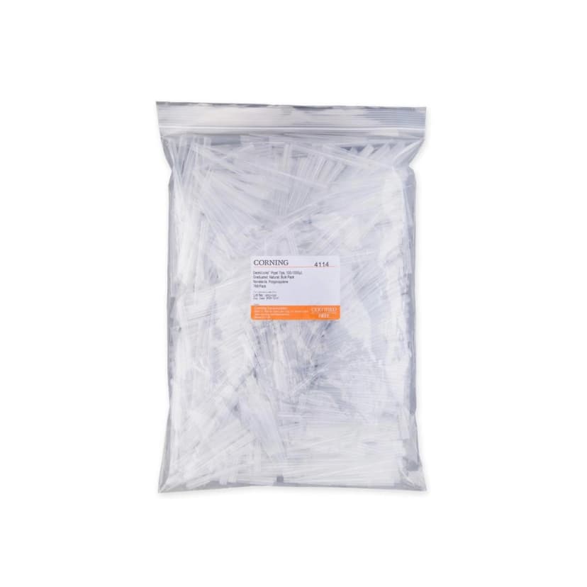 Corning DeckWorks 1000µL Pipet Tips (max working volume 1250uL), Graduated, Natural, Non-Sterile, Polypropylene, 768 Tips/Bag, 7680 Tips/Case.