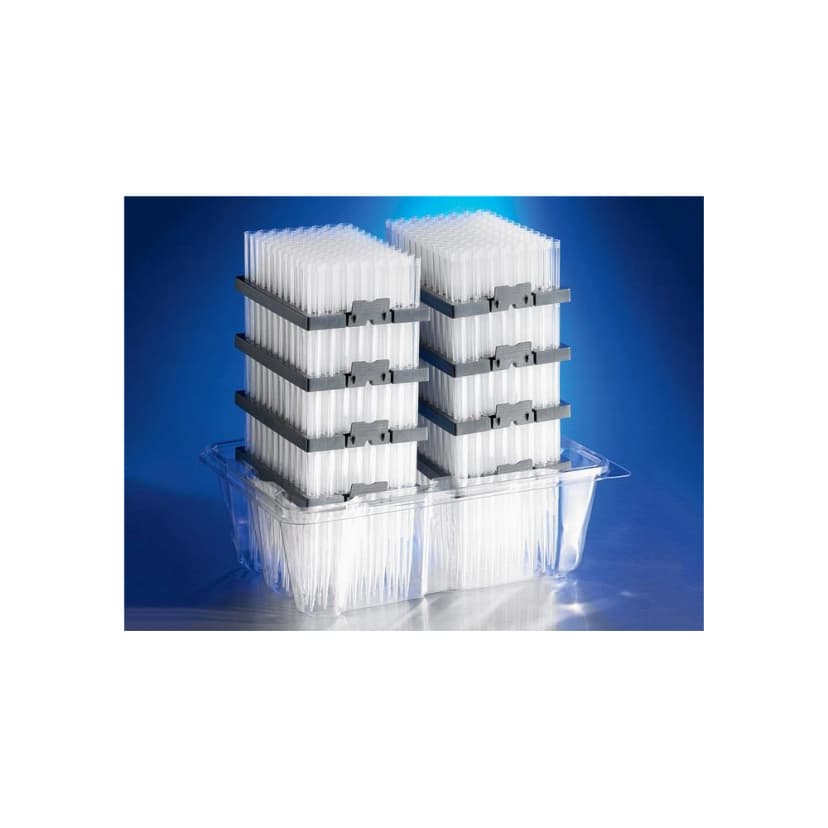 Corning DeckWorks 1000µL (maximum working volume 1250uL) Pipet Tips, Graduated, Reload System, Natural, Non-Sterile, Polypropylene, 96 Tips/Deck, 8 Decks/Pack, 4 Packs/Case.