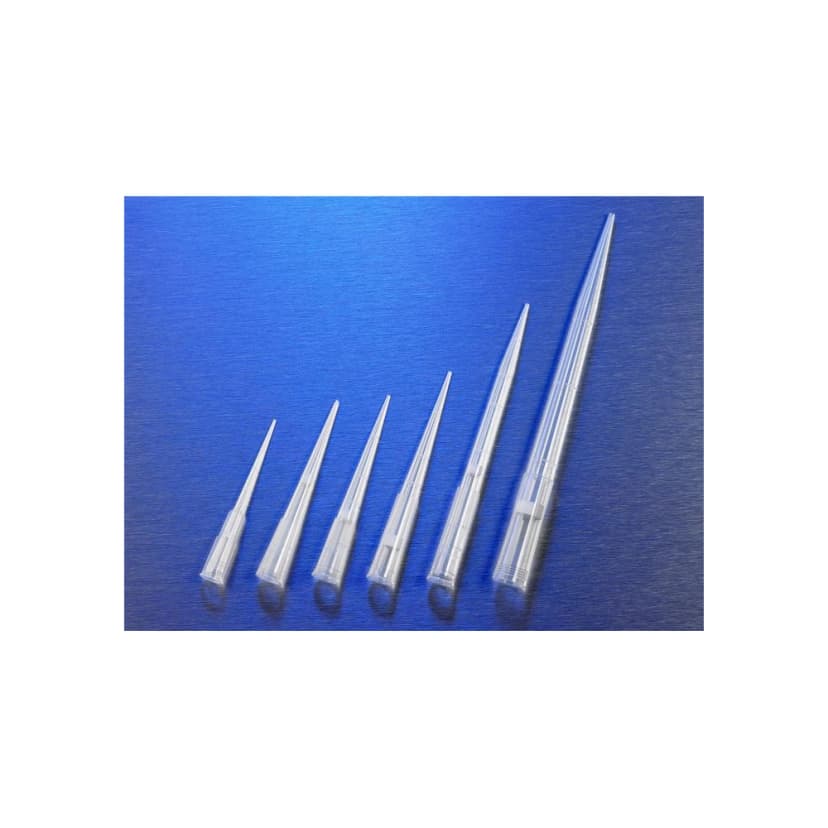 Corning DeckWorks 0.1 - 10µL Low Binding Pipet Tips, Graduated, Hinged Racks, Natural, Sterile, Polypropylene, 96 Tips/Rack, 10 Racks/Pack, 4 Packs/Case.