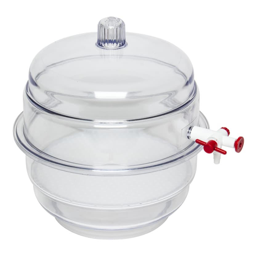 DESICCATOR,PC,VACUUM,CLEAR