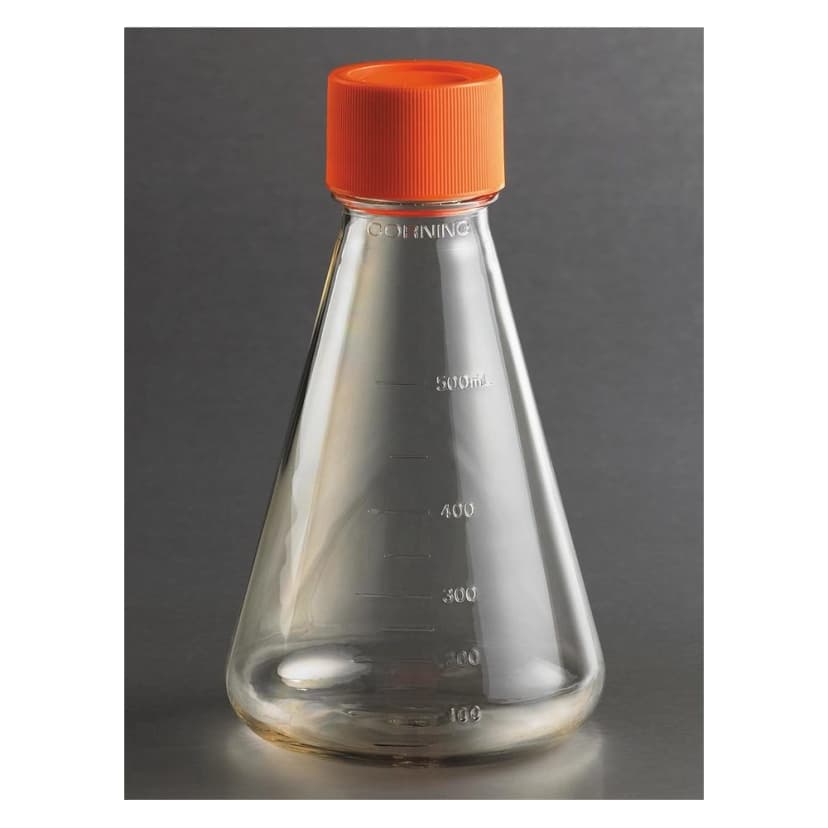 Corning 500ml Polycarbonate Erlenmeyer Shake Flask with Flat Cap,Sterile,1/bag,25/case