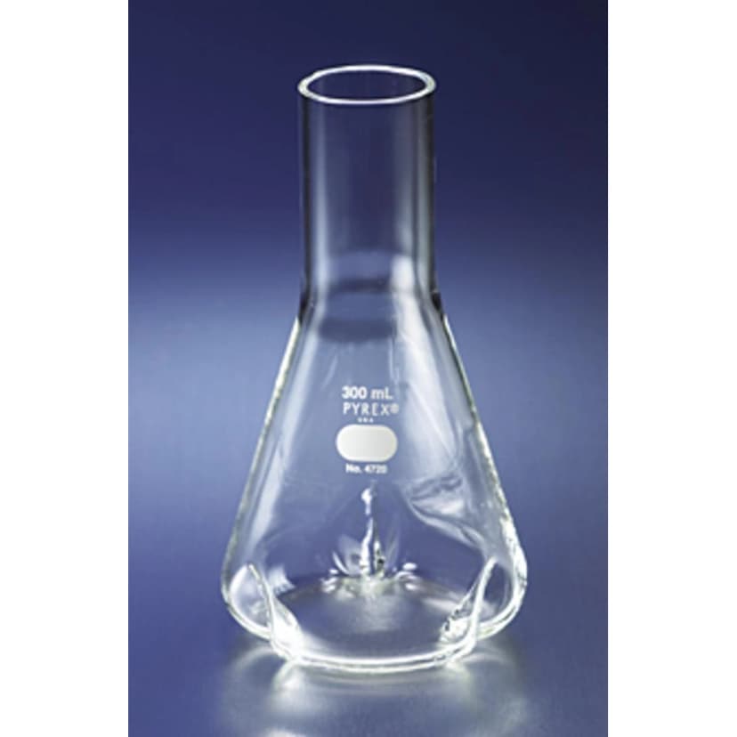 PYREX 250mL Delong Shaker Erlenmeyer Flask with Extra Deep Baffle