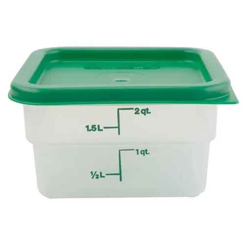 Container Square w Lid, PP 2Qt, 6/CS