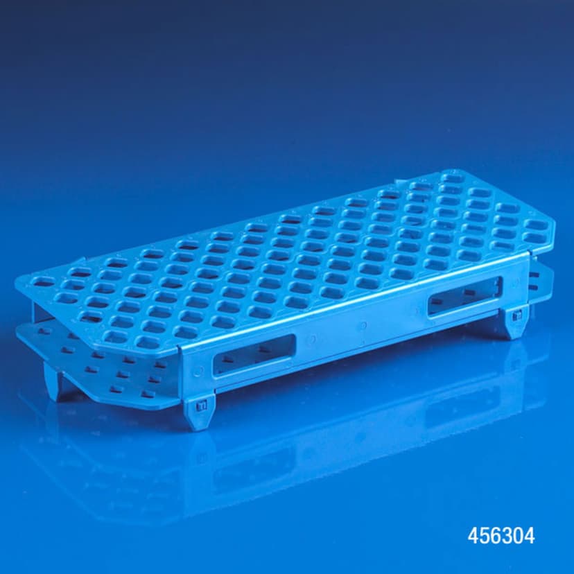 Snap-N-Rack Tube Rack for 1.5mL and 2.0mL Microcentrifuge Tube, 100-Place, PP, Blue