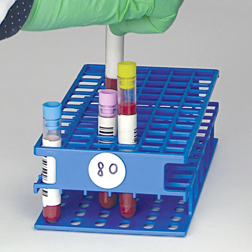 Wireless Tube Rack with RFID for CapTrack CT1 and CT2 models - Half size, 13mm, 36 place, Blue