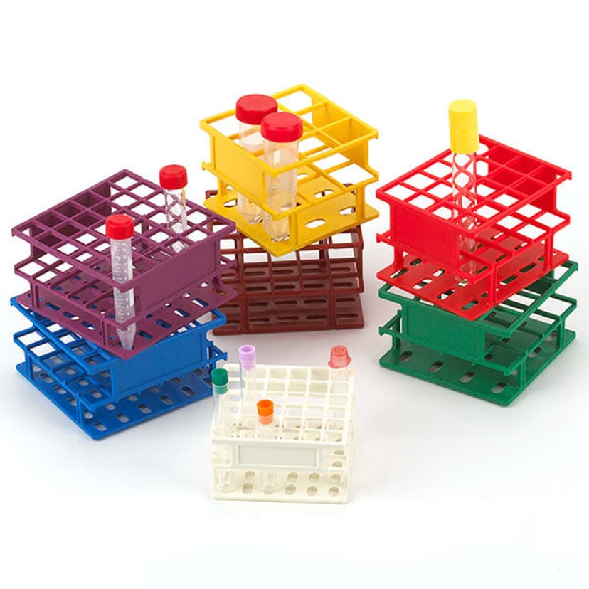 Wireless Tube Rack, 30mm, Half Size: 9-Place, Nylon, White