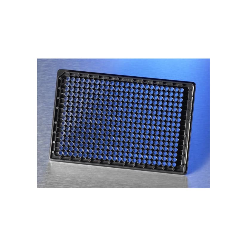 Corning BioCoat Collagen I 384 Well Black/Clear Flat Bottom High Content Imaging Microplate, with Lid, 10/Case