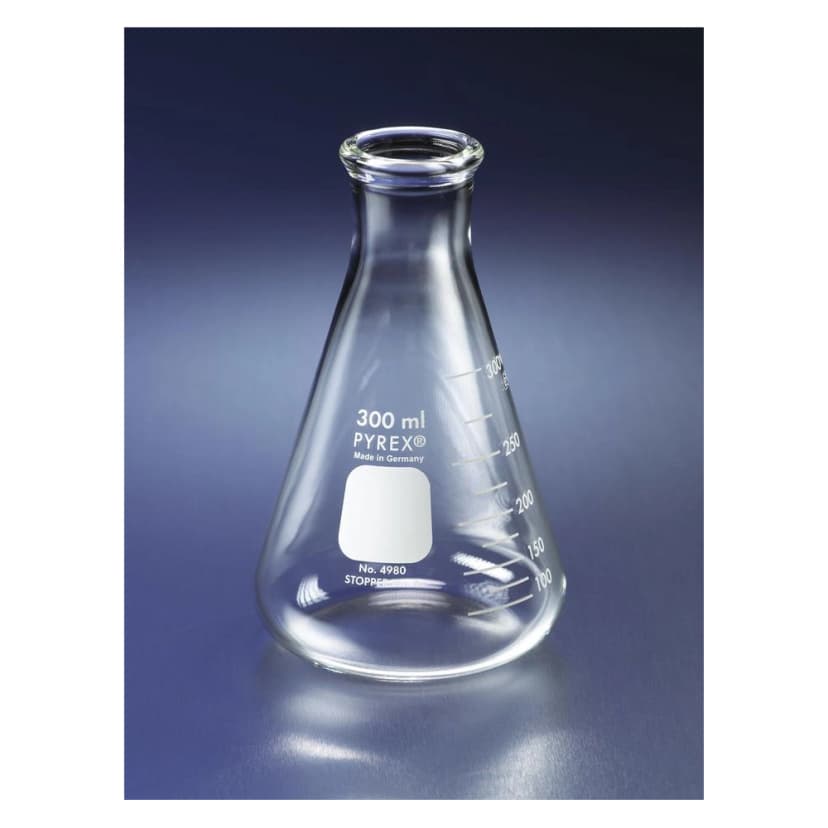 PYREX 4L Narrow Mouth Erlenmeyer Flasks with Heavy Duty Rim