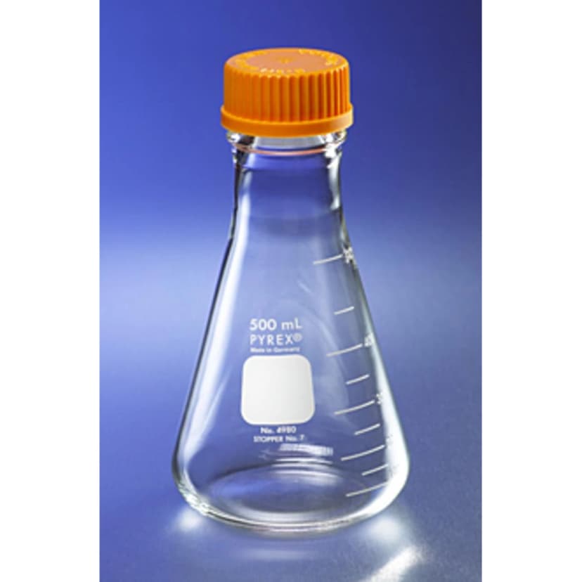 PYREX 250mL Wide Mouth Erlenmeyer Flasks, with GL45 Screw Cap